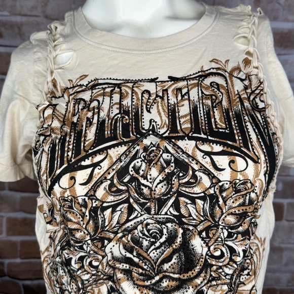 Affliction Women’s Graphic Short Sleeve T-Shirt -Size: Large -NWT - Picture 5 of 14